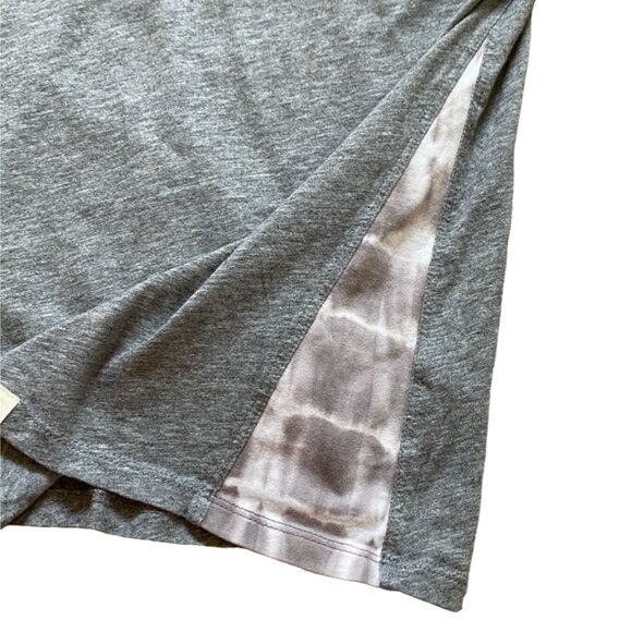 Leena & Lu Womens Cropped Fitted Tee/Shirt-100% Organic Cotton-Gray-Size L-GUC - Picture 4 of 6